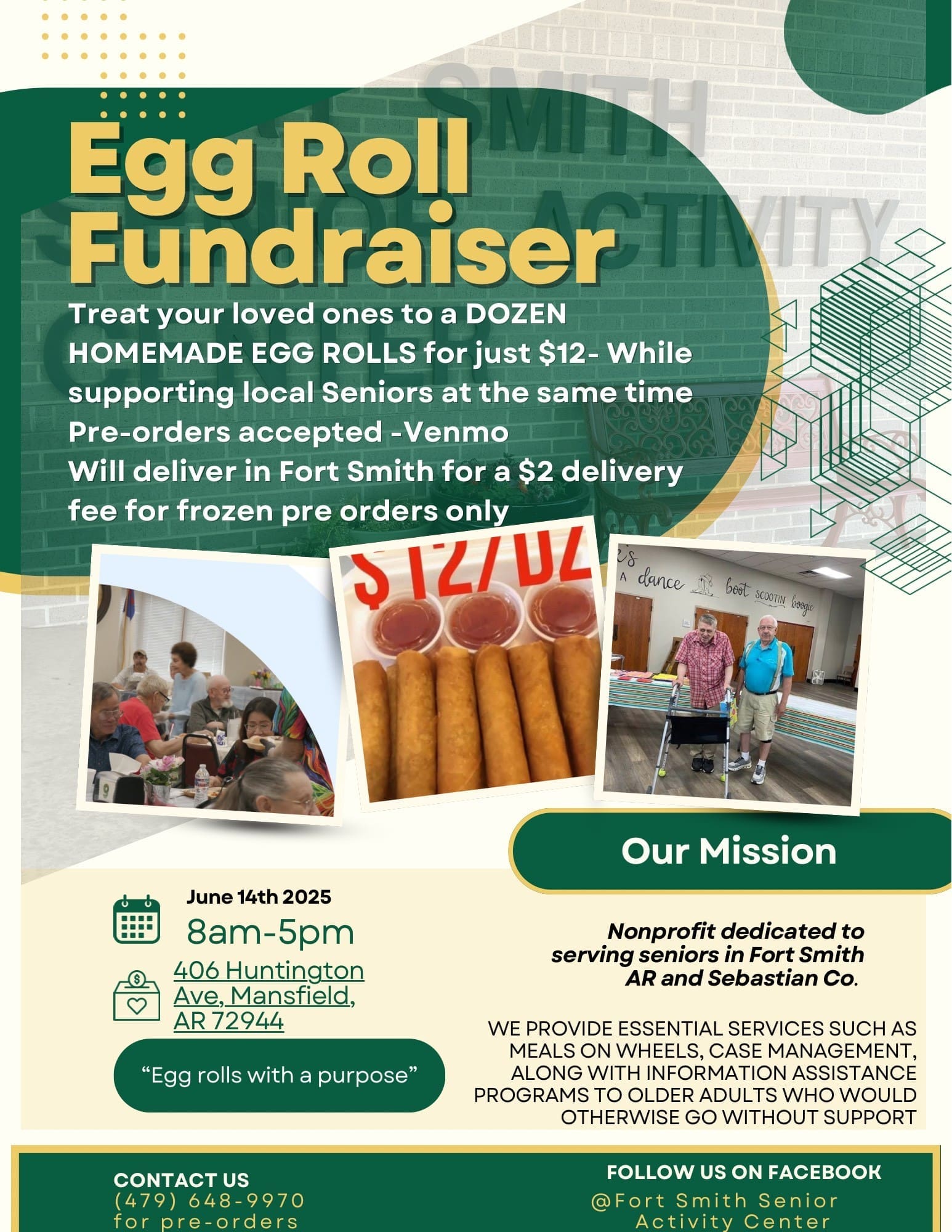 Mr. Sher's Egg Roll Fundraiser - Sebastian Retired Citizens Association