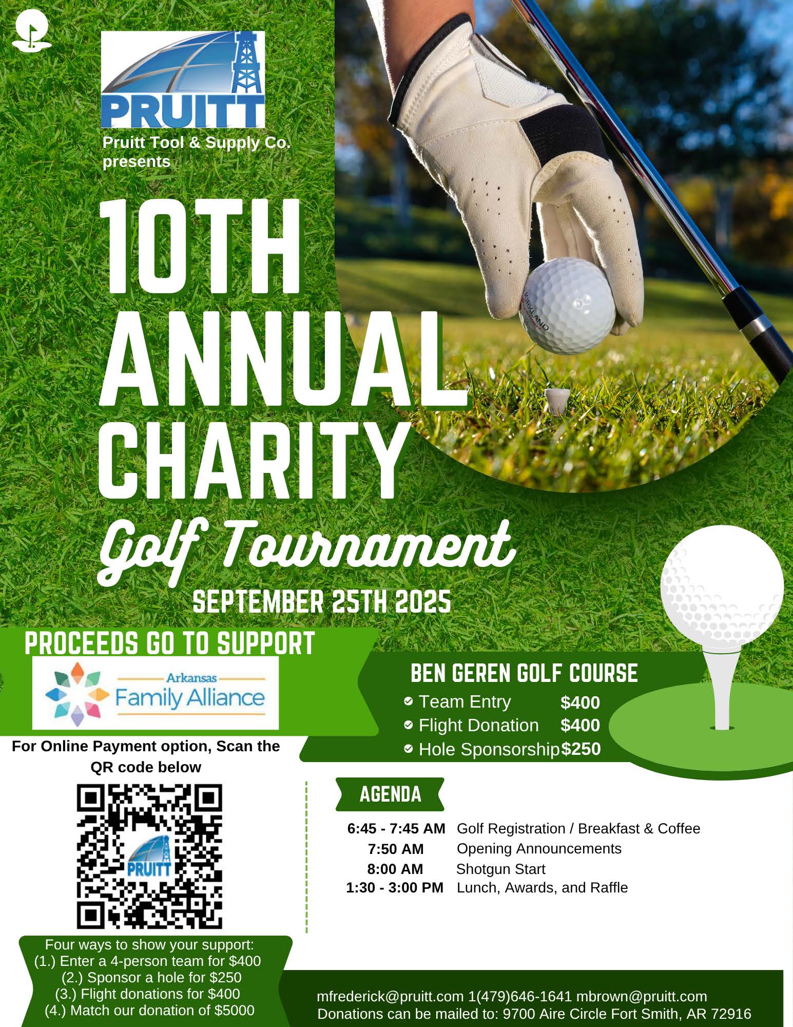 10th Annual Charity Golf Tournament - Arkansas Family Alliance
