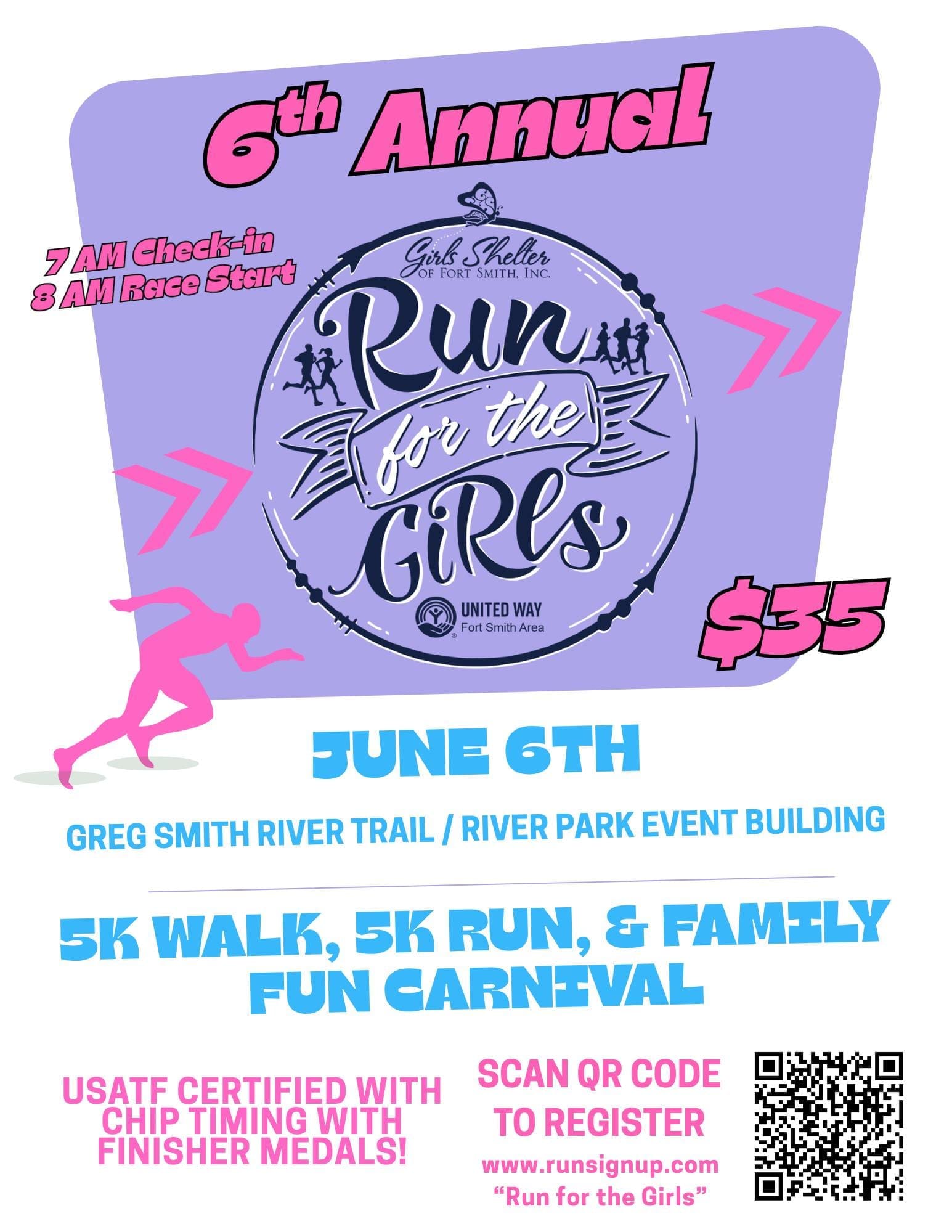 Run for the Girls 5K - Fort Smith Girls Shelter